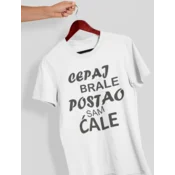 MAFIMI Muška majica Cepaj brale postao sam cale, Bela