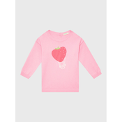 Bombažni pulover za dojenčke United Colors of Benetton roza barva