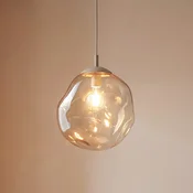 TK Lighting Visoka svetilka Lava, O 35 cm, E27, pesek/konjak, steklo - Dnevna soba/jedilnica - Sodobni - pesek, konjak