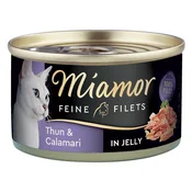 Miamor Feine Filets 6 x 100 g - Bela tuna & kalamari v želeju