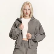 Cropp - Dvobarvna jakna s kapuco - temno siva