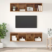 Set TV komoda Zidne 2 pcs Staro drvo 37 x 37 x 142,5 cm