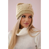 marka niezdefiniowana Womens cap Klarysa K393 beige