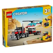 slomart LEGO Creator 31146 Tovornjak s platformo in helikopterjem