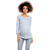 Tunika za nosečnice in dojenje - svetlo modra - S/M