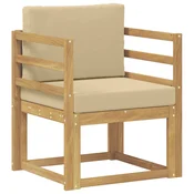 2 Komad Set vanjskih sofa Poliester Bijela i Bež
