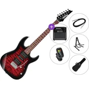 Ibanez GRX70QA-TRB SET 2 Transparent Red Burst Električna gitara