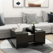 Stolic za kavu crni 60 x 60 x 38 cm od konstruiranog drva
