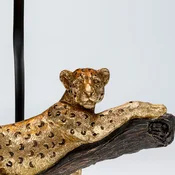 KARE Relax Namizna svetilka Leopard - Dnevna soba/jedilnica - Dizajn - črna, zlata - Plastika