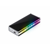 LC POWER LC-M2-C-MULTI-RGB M.2 Eksterno SSD kucište, Crno