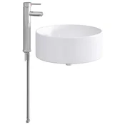 vidaXL Umivalnik za kopalnico Krom 40,5 x 40,5 x 15,5 cm Kovina