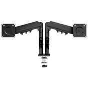 slomart TRACER Double Armflex stojalo za 2 monitorja do 27 + stojalo za prenosnik, črno