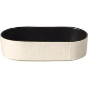 Costa Nova servirni krožnik Notos 18,5 cm, peščen/črn, ovalen (2 kos)