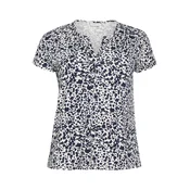 KAFFE CURVE Majica Charlotta marine/bela