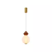 LED lestenec na jeklenem kablu FLORES LED/7W/230V zlata/rjava