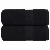 Vidaxl vidaXL Brisače za goste, 2 kosa, črne, 30 x 50 cm, 100 % bombaž
