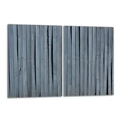 shumee Steklena zaščitna plošča za štedilnik 2x40x52 Les