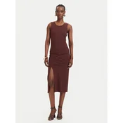 Patrizia Pepe Vsakodnevna obleka 2A3081/JZ26-B887 Rjava Slim Fit