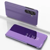 Etui ovitek s prednjim steklom za Samsung S25 5G, Vijoličen