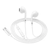 OEM Mayaxess, Žične USB-C slušalke z vgrajenim mikrofonom za Galaxy S22 Ultra, Bela, (5000299380)