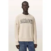 AllSaints oversize pulover moški bombažen CROSSED