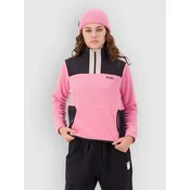 Mons Royale Pileup Wool 1/4 Half-Zip Fleece Sweater flamingo