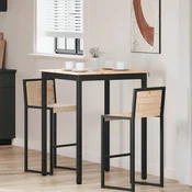 vidaXL Barska miza Naravna 110 x 55 x 105 cm Masivno borovo les