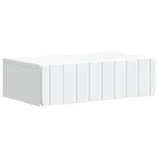 Vidaxl Stenska stranska miza Bela 59 x 34,5 x 17 cm Inženirski les