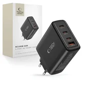 Tech-protect Polnilnik Tech-Protect NC100W-GAN omrežni GaN 3x USB-C PD 100W/USB-A QC 3.0 - črn