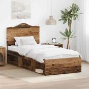 Vidaxl Konstrukcija postelje Star les 75 x 190 cm Masivno borovo les