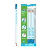 MITAMA Svinčnik z radirko HB, dvojno pakiranje, 2 x 5 kos