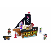 Lesena piratska ladja s figurami