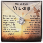 Lovilion Moji najdražji vnukinji – Ogrlica s 14K belim zlatom s cirkoni VEGA
