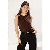 Trendyol Milla Ženska bluza, Braon