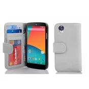 Cadorabo Cadorabo Ohišje, združljivo z LG Google NEXUS 5 v snežno bela - Zaščitni ovitek z magnetnim zapiranjem in 3 režami za kartice, (20553004)