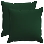 vidaXL Prevleka za blazino 2 pcs HOUTEN Temno zelena 60 x 60 cm
