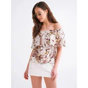 MixRay Bluza bež/kremna/rjava/rumena