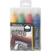 Securit vodoodporni kredni marker, debelina: 7-15 mm, različne barve, 4 kosi
