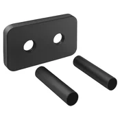 WICHER pokrivna rozeta za sredinski priključek 50 mm, črna mat - Črna mat barva - 120x70 mm - Bruckner - 24 - Medeninasti - 120 - 70 - 12 - 14