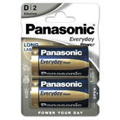 Panasonic Alkalne baterije LR20EPS/2BP, 2×D