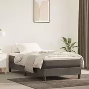 Vidaxl vidaXL Vzmetnica z žepkastimi vzmetmi temno siva 100x220x20 cm žamet