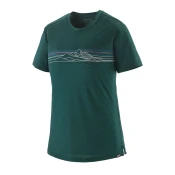Patagonia Cap Cool Merino Blend Graphic dámske tričko, strata stripe: cascade green (M)