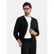 Ombre Mens knitted sweater with structured dots - navy blue