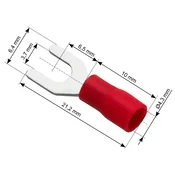 slomart Blow Op 43-003# Vilicasti konektor, rdeč, L, M3,5, za kabel 4,3mm (100 kosov)