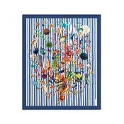Carthusia Ammare Pareo Cotton Striped Bottom Blue Edge