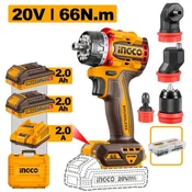 SUPER INGCO CDLI206686E AKU BUŠILICA SA IZMENJIVIM NASTAVCIMA 66NM