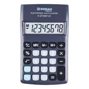 Žepni kalkulator DONAU TECH K-DT2087-01 črne barve