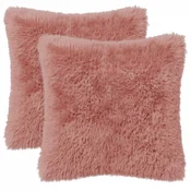 Vidaxl Prevleka za blazino 2 kos HEERLEN Roza 35 x 35 cm PV flis