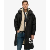 Superdry za moške. M5012282A Črni plašč (OSFA), Črna, Pomlad / poletje, Priložnostno, Poliester