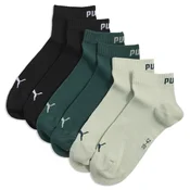 PUMA Quarter Socks Unisex (3-Pack), Clothing, Green Combo, 35-38